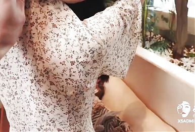 Dirty Asian damsel massages her playmates sausage - Hot wild doll with petite tits!