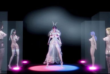 Thick Asian Girl In Sexy Wedding Dress Dancing (3D HENTAI)