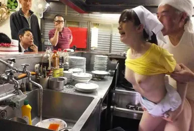 Fucking the cook in the back of the kitchen